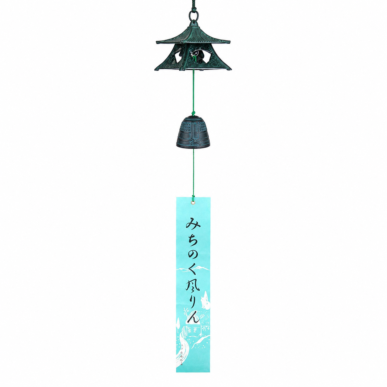Japanische Windglocke Fūrin – Nanbu Gusseisen & Tempelpavillon
