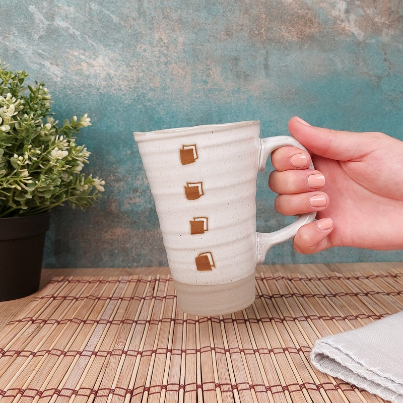 Japanischer Becher Groß - Weiß