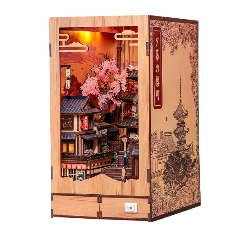 Japanischer Book Nook Twilight Sakura Path