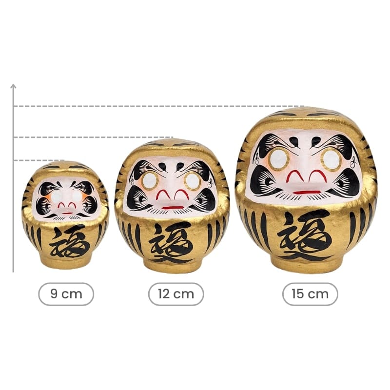 Japanischer Daruma – Gold (9 bis 15 cm)