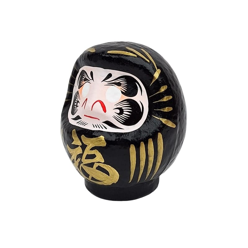 Japanischer Daruma – Schwarz (9 bis 15 cm)
