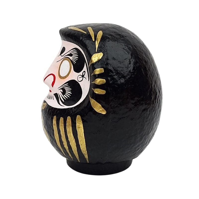 Japanischer Daruma – Schwarz (9 bis 15 cm)