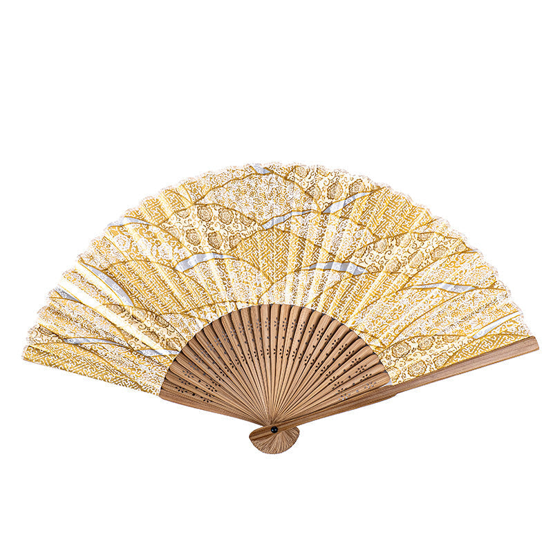 Japanischer Fächer Mino Washi Gold