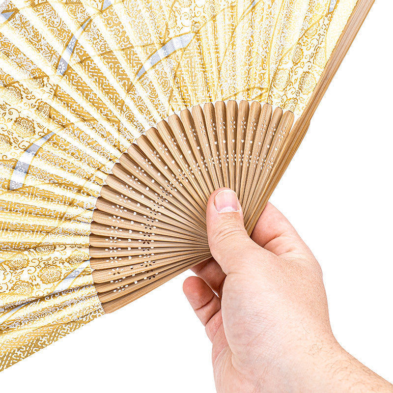 Japanischer Fächer Mino Washi Gold