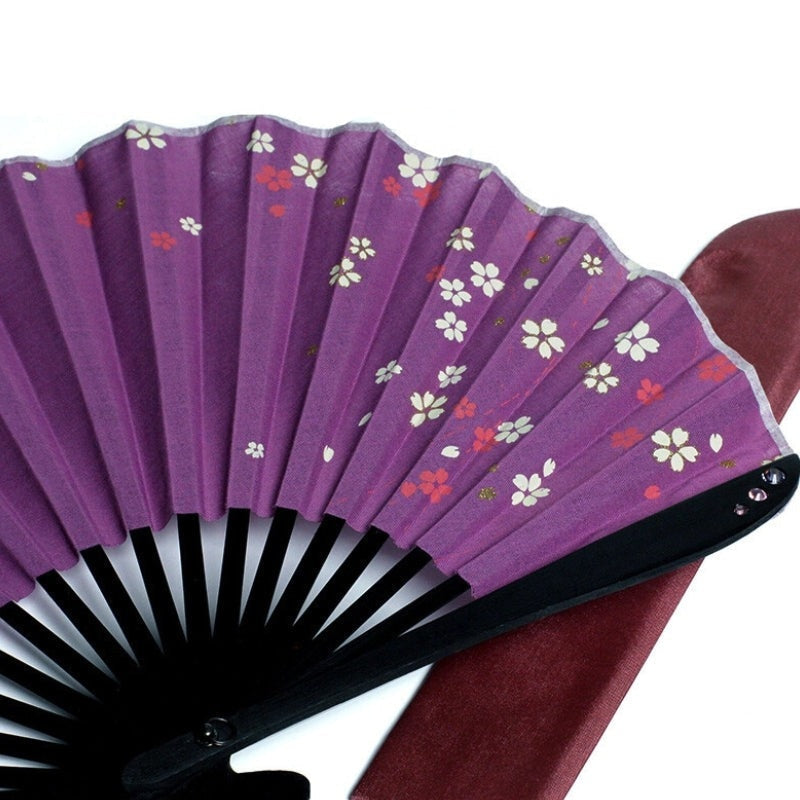Japanischer Fächer Sakura Violett