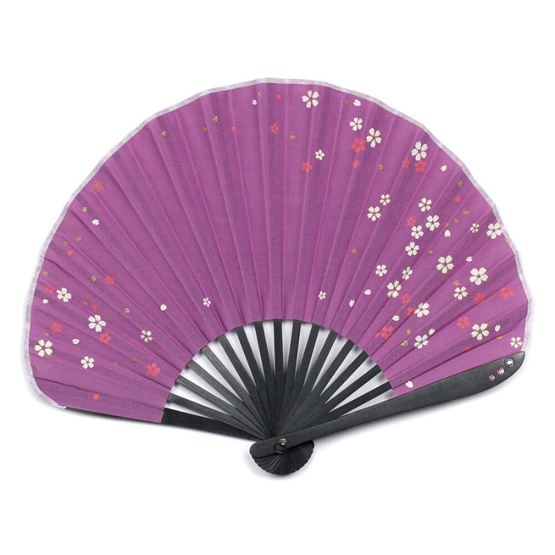 Japanischer Fächer Sakura Violett