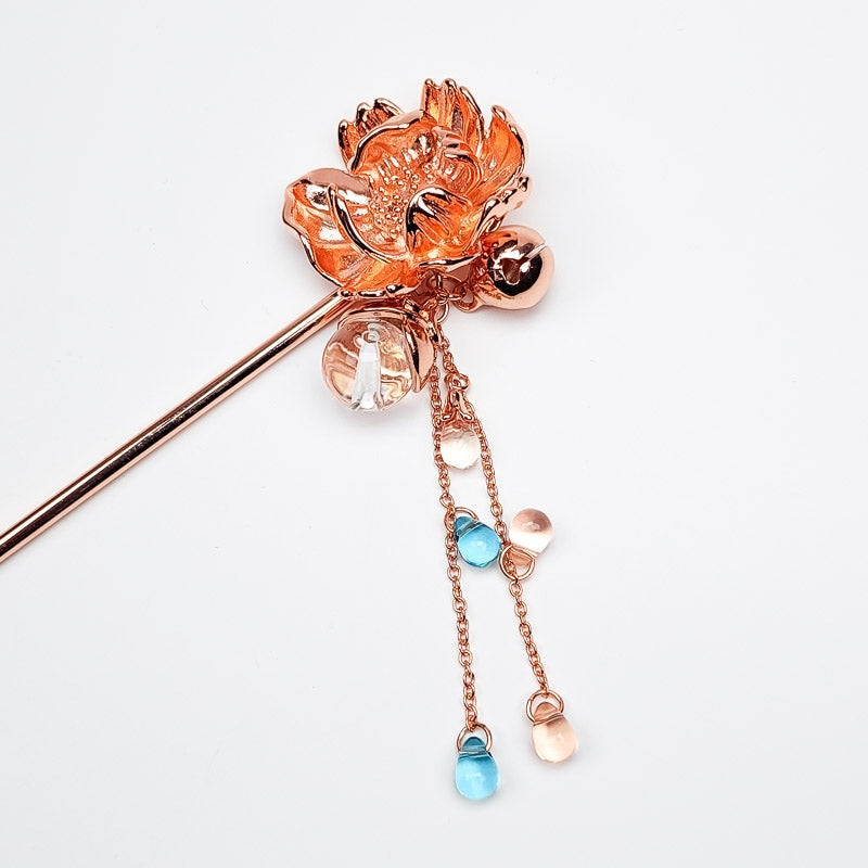 Japanischer Haarschmuck - Blume Pfingstrose