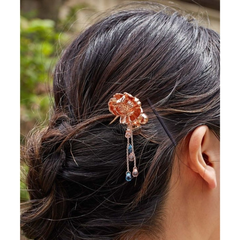 Japanischer Haarschmuck - Blume Pfingstrose