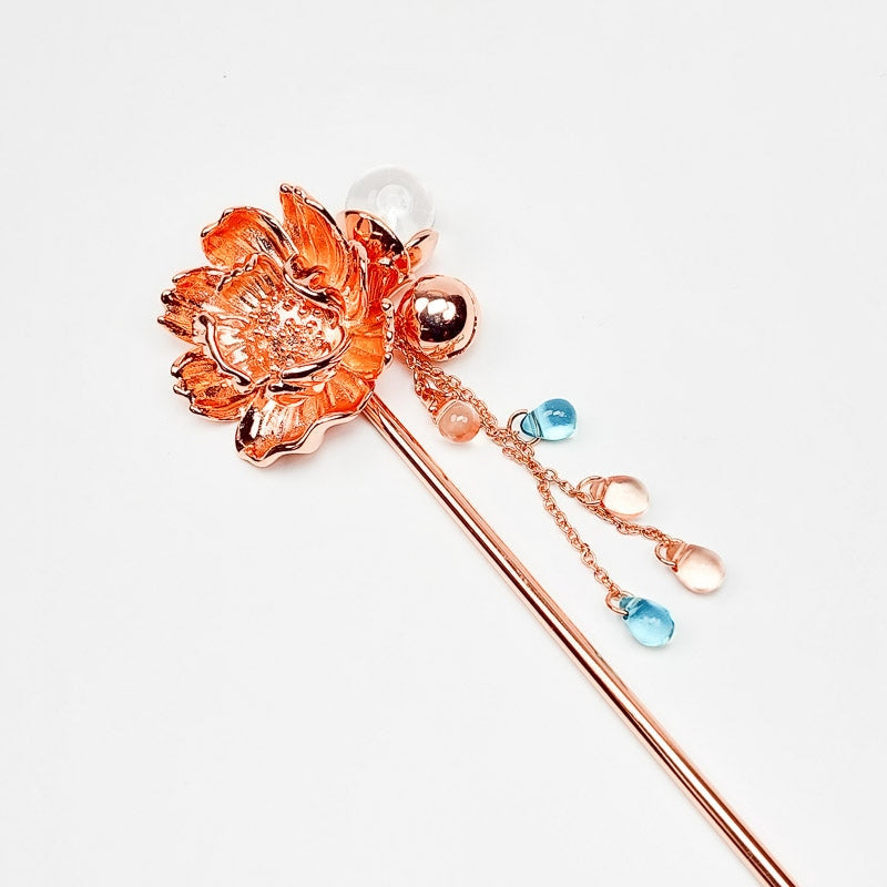 Japanischer Haarschmuck - Blume Pfingstrose
