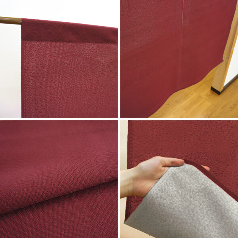 Japanischer Ichimatsu Noren - Bordeaux 85 x 150 cm