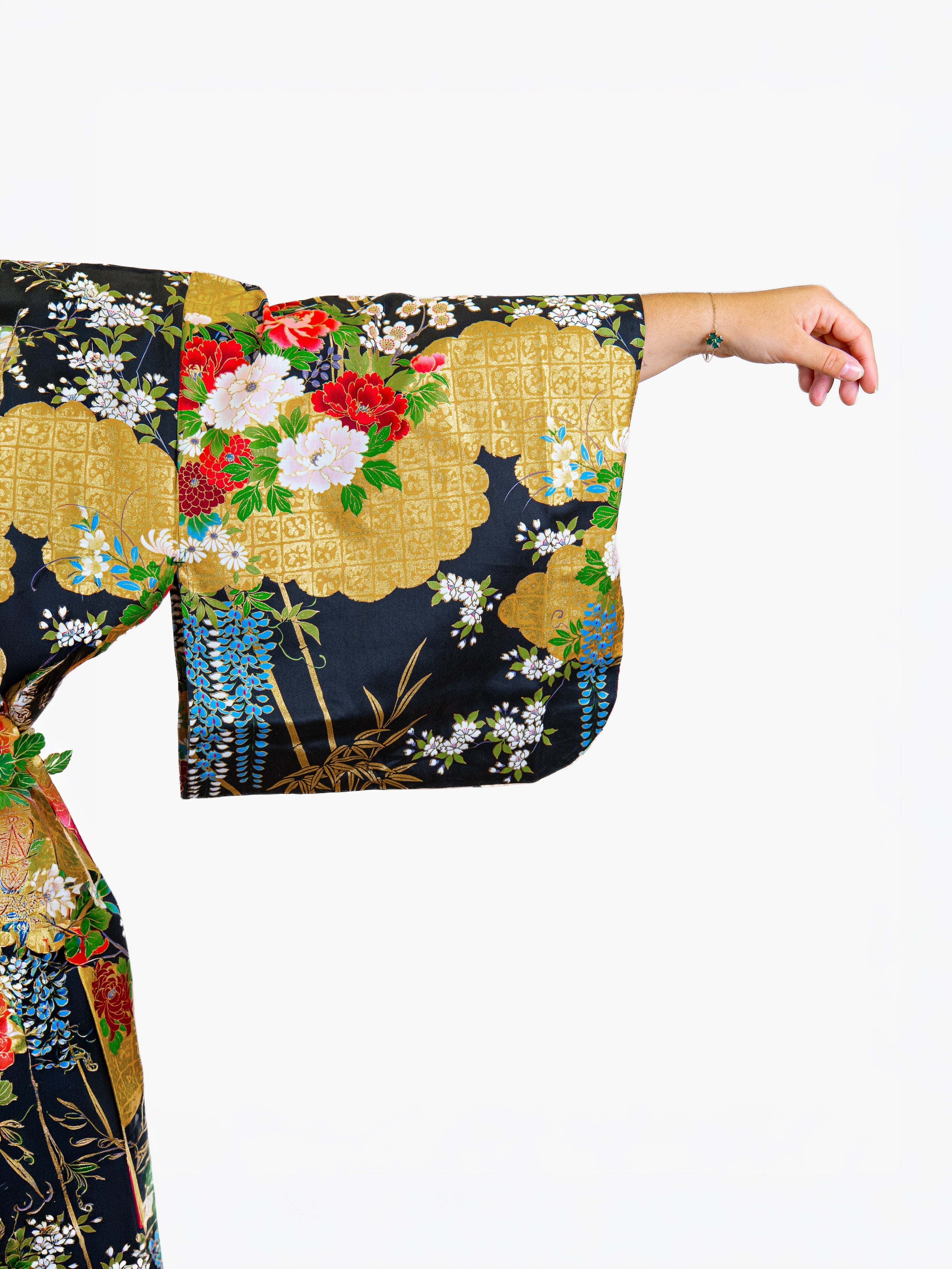 Japanischer Kimono Damen – Goldene Botan