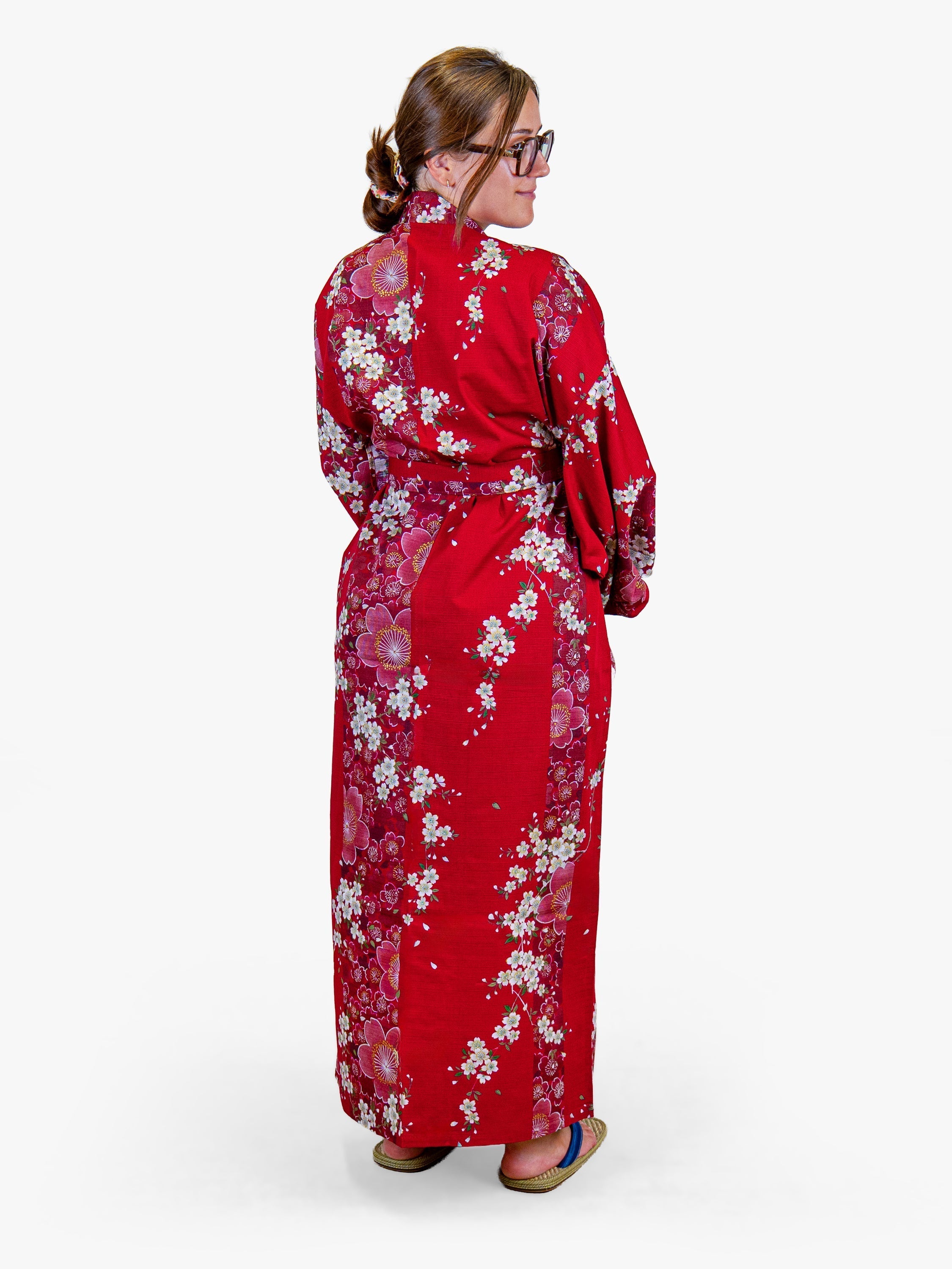 Japanischer Kimono Damen – Rote Sakura