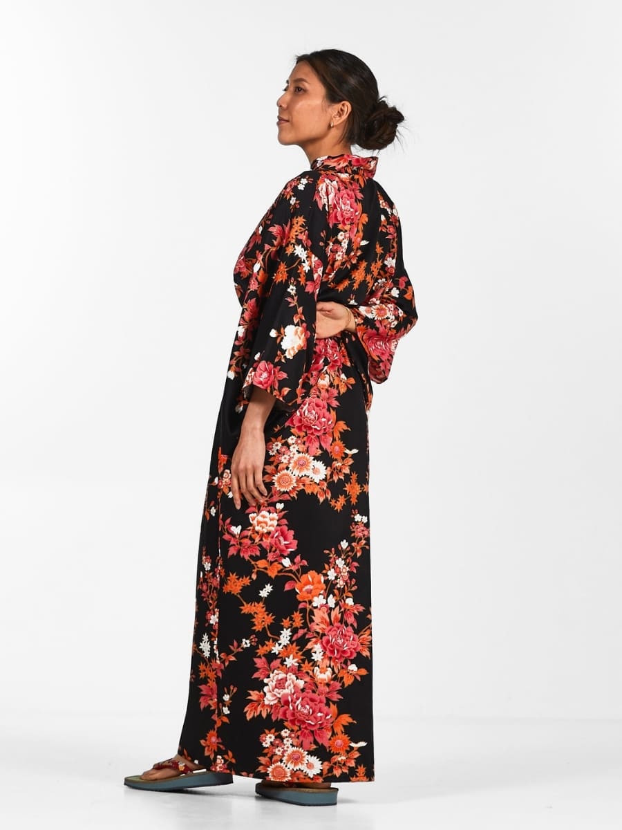 Japanischer Kimono Damen - Sakura to Botan Einheitsgröße