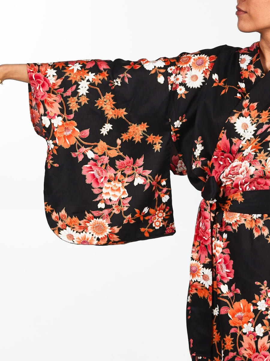 Japanischer Kimono Damen - Sakura to Botan Einheitsgröße