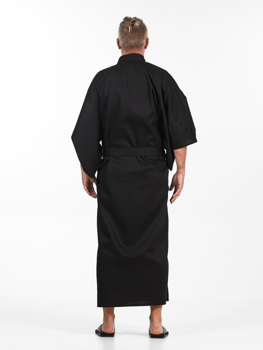 Japanischer Kimono Herren - Schwarz Einheitsgröße