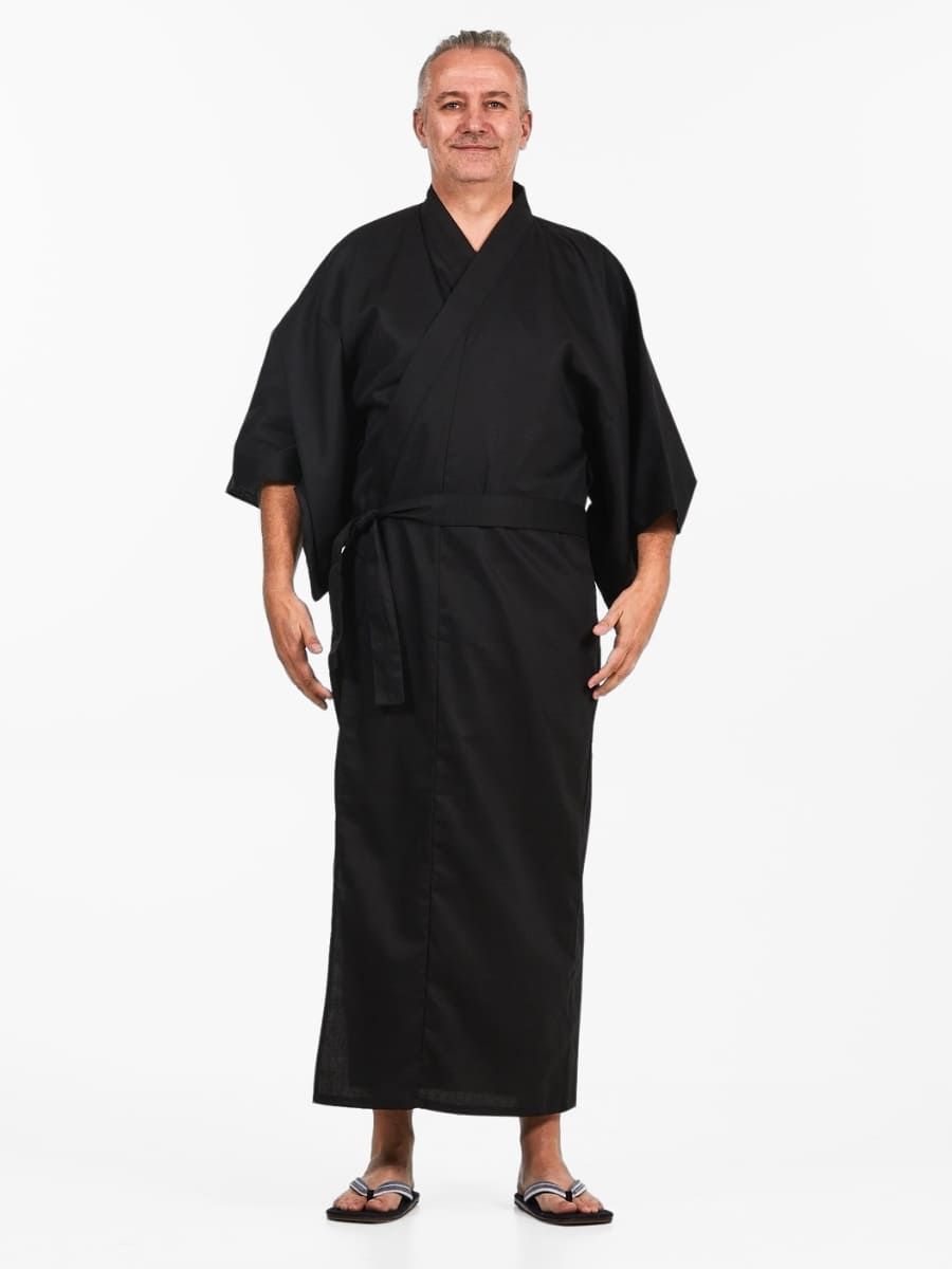 Japanischer Kimono Herren - Schwarz Einheitsgröße