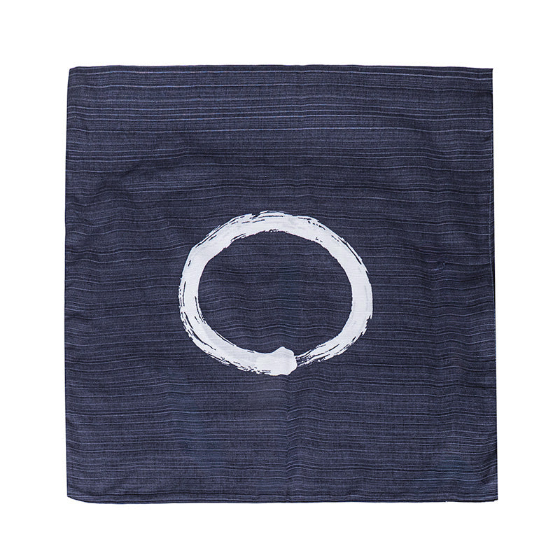 Japanischer Kissenbezug Ensō Blau - 50x50 cm