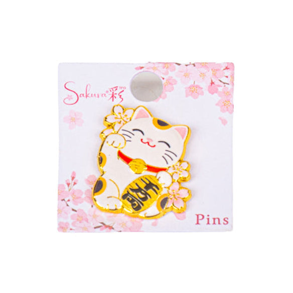Japanischer Metall-Pin – Maneki-Neko