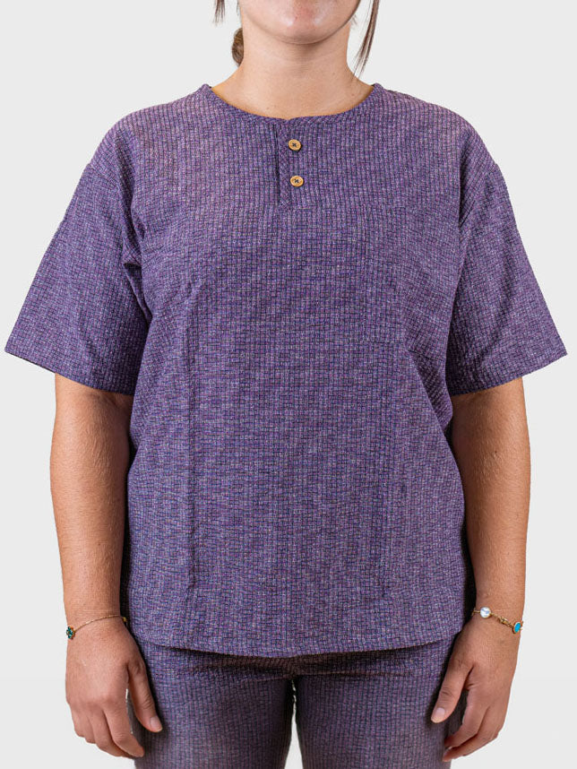 Japanischer Pyjama im Jinbei-Stil Damen – Violett