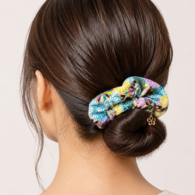 Japanischer Scrunchie - Blau
