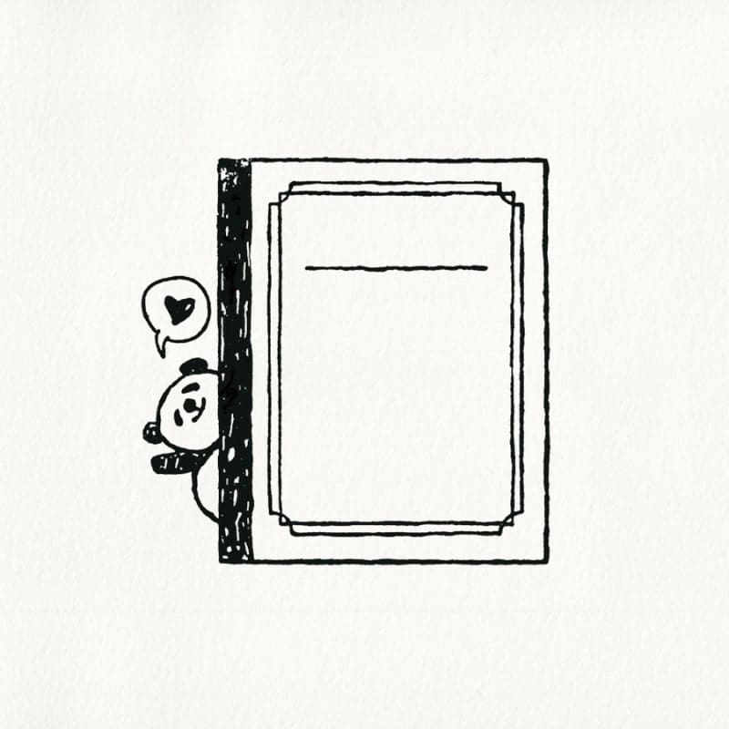 Japanischer Stempel - Panda Notizen