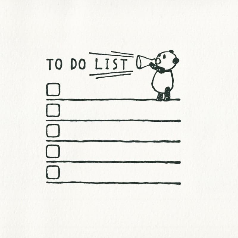 Japanischer Stempel - Panda To Do List