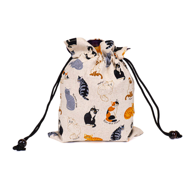 Japanischer Stoffbeutel mit Katzenmotiv