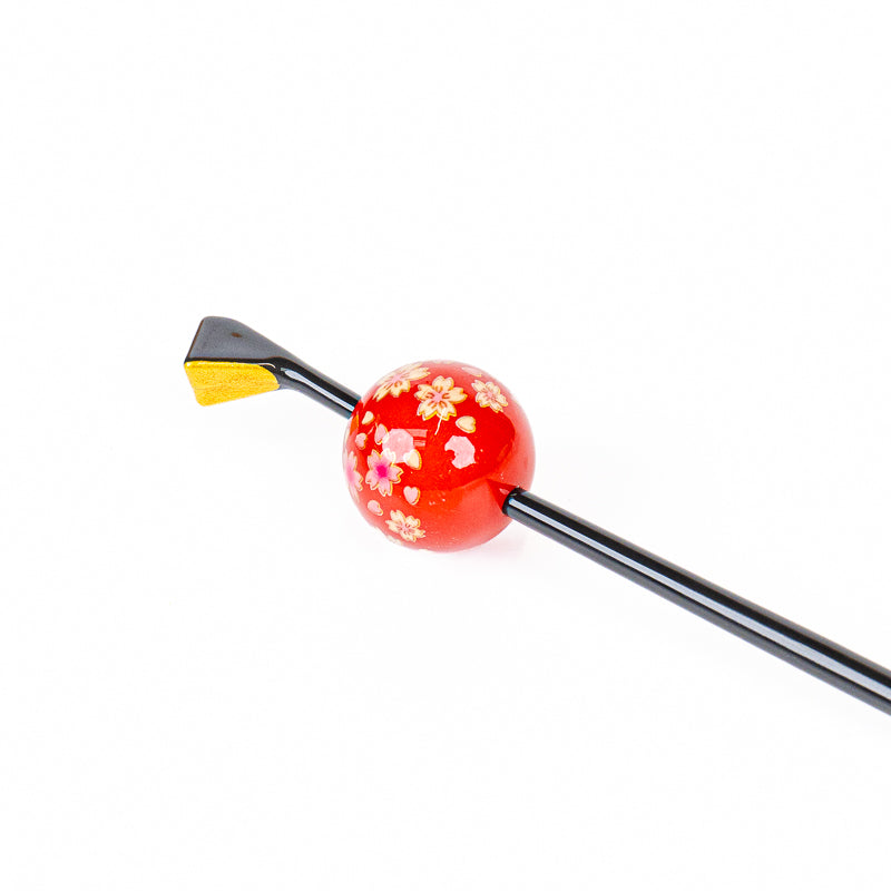 Japanischer Tama Kanzashi Ukidama Rot
