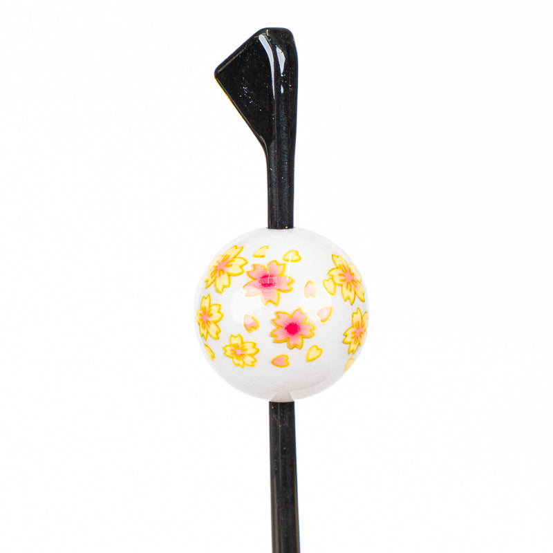 Japanischer Tama Kanzashi Ukidama Weiß