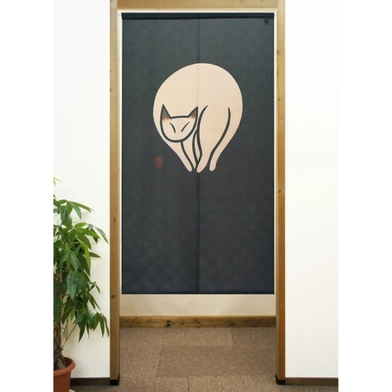 Japanischer Vorhang - Katze