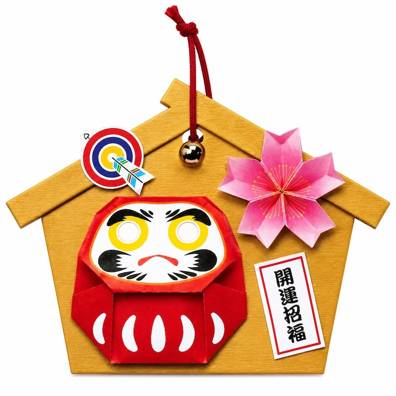 Japanisches Bastelset für Hängedeko - Ema & Daruma