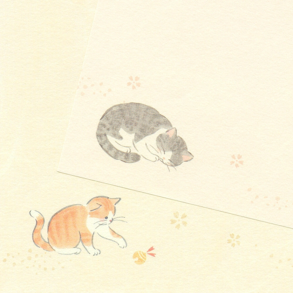 Japanisches Briefpapier - Katzen