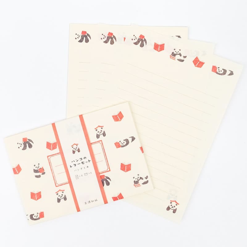 Japanisches Briefpapier mit Umschlag – Panda