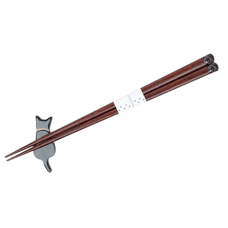 Japanisches Essstäbchen-Set – Black Cat