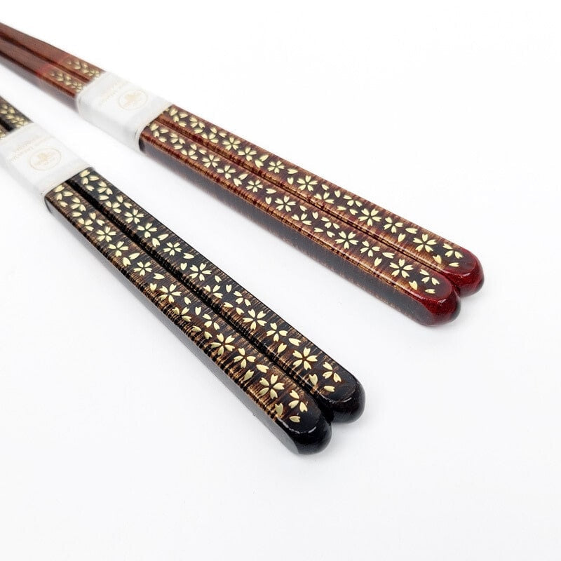 Japanisches Essstäbchen-Set – Sakura Gold