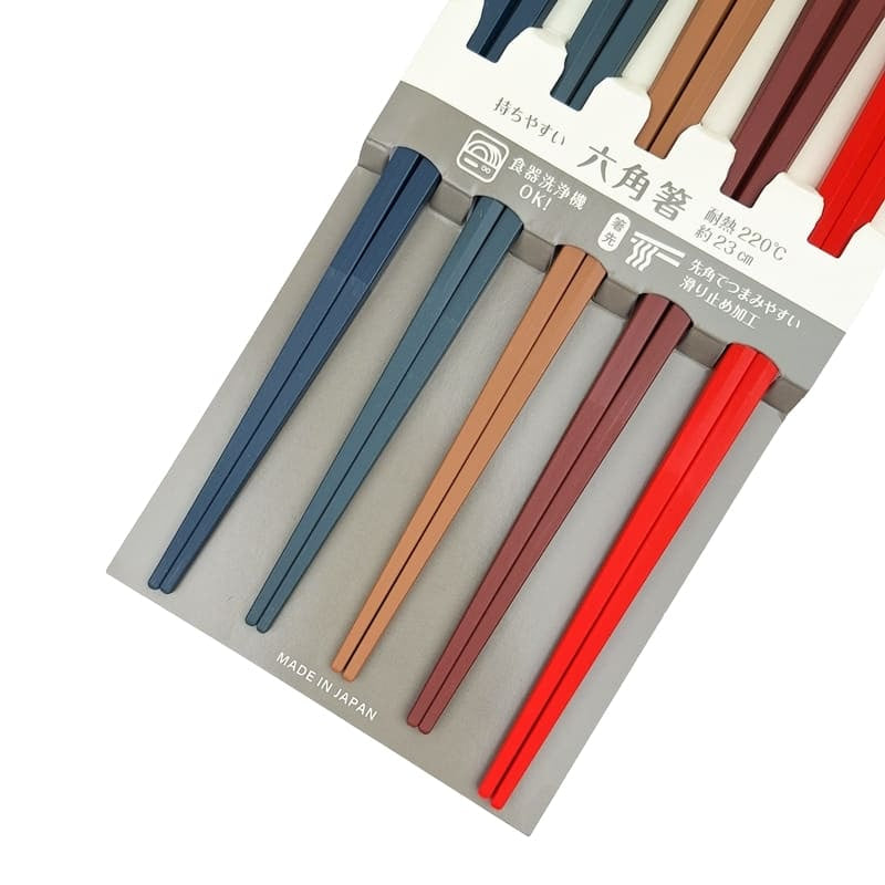 Japanisches Essstäbchen-Set - Sechseckiges Design