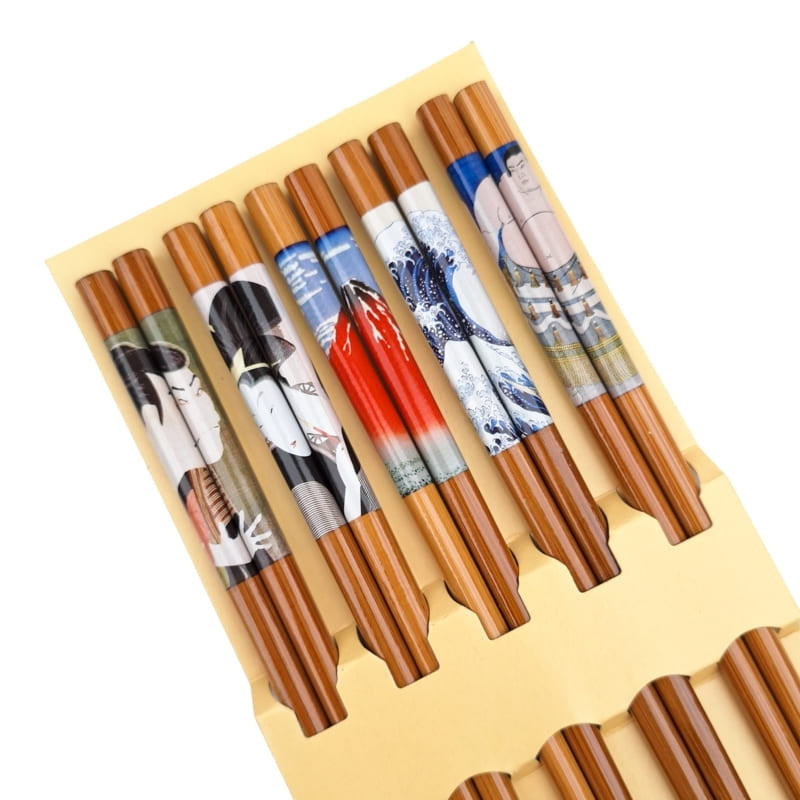 Japanisches Essstäbchen-Set - Ukiyo-e