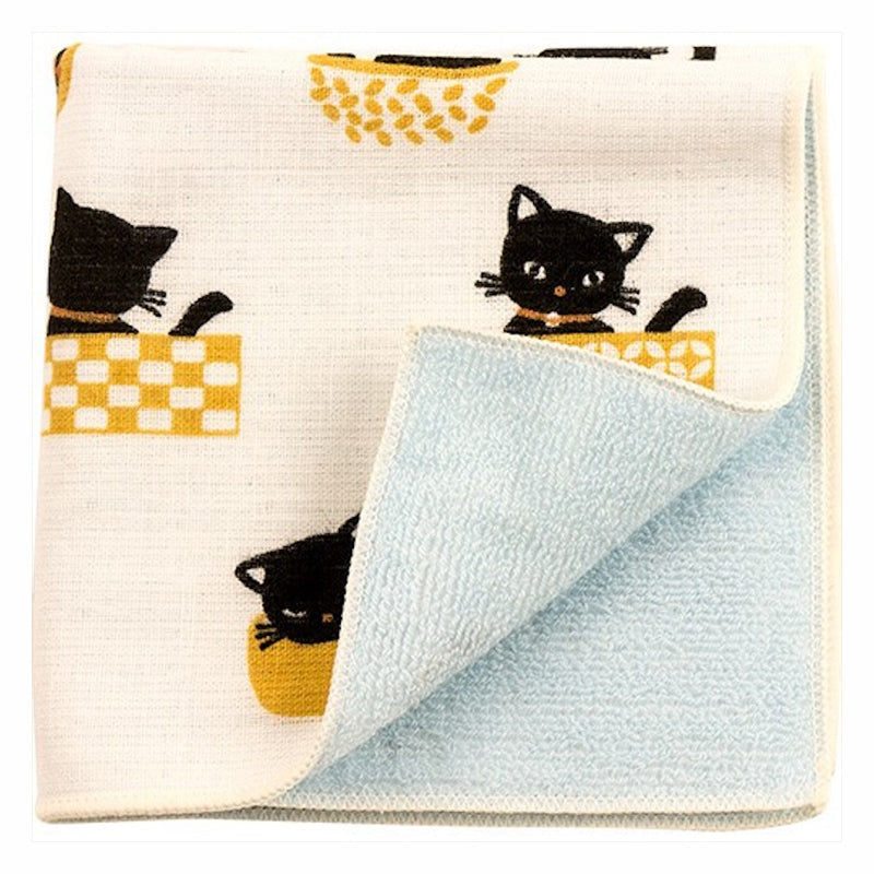 Japanisches Handtuch - Schwarze Katze