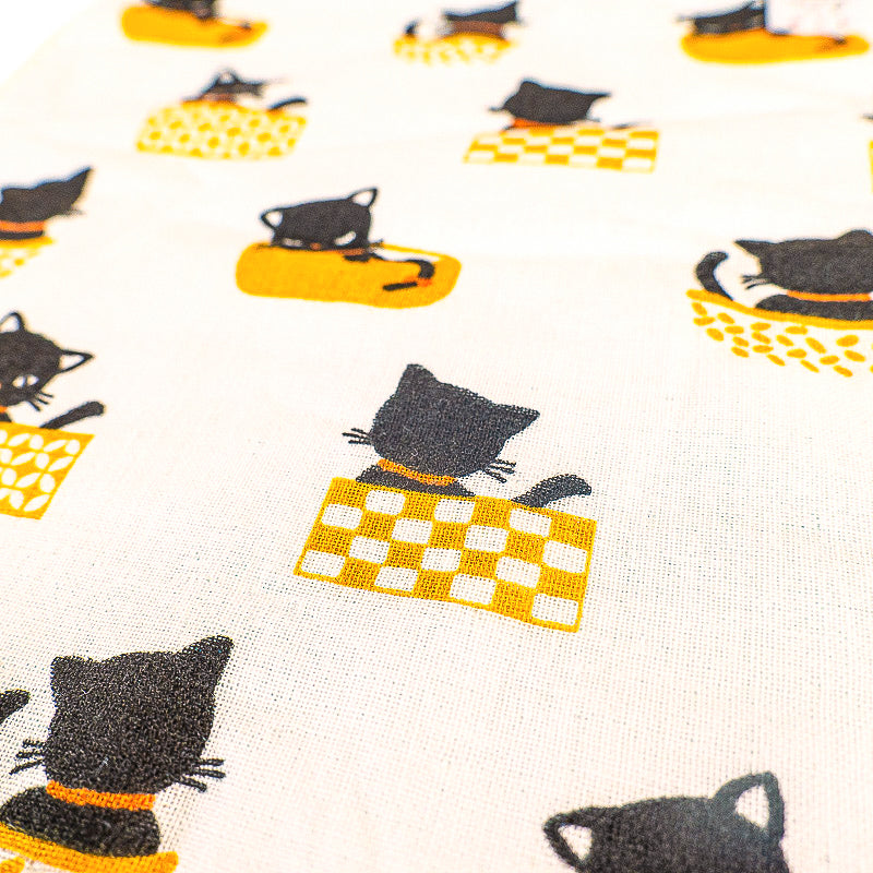 Japanisches Handtuch - Schwarze Katze