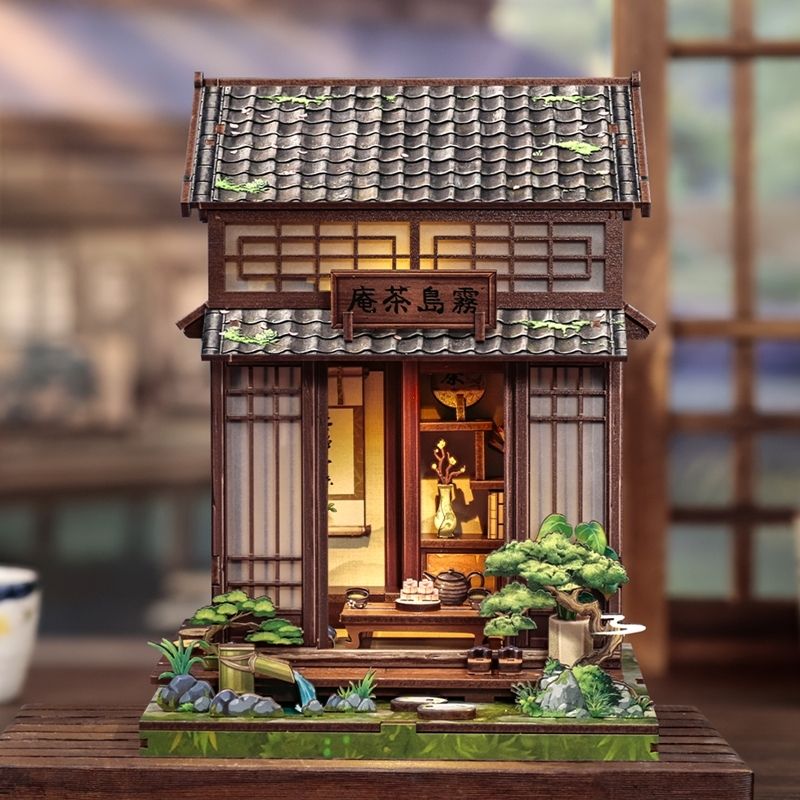 Japanisches Holz-Miniaturhaus-Bausatz Kirishima Cha-An