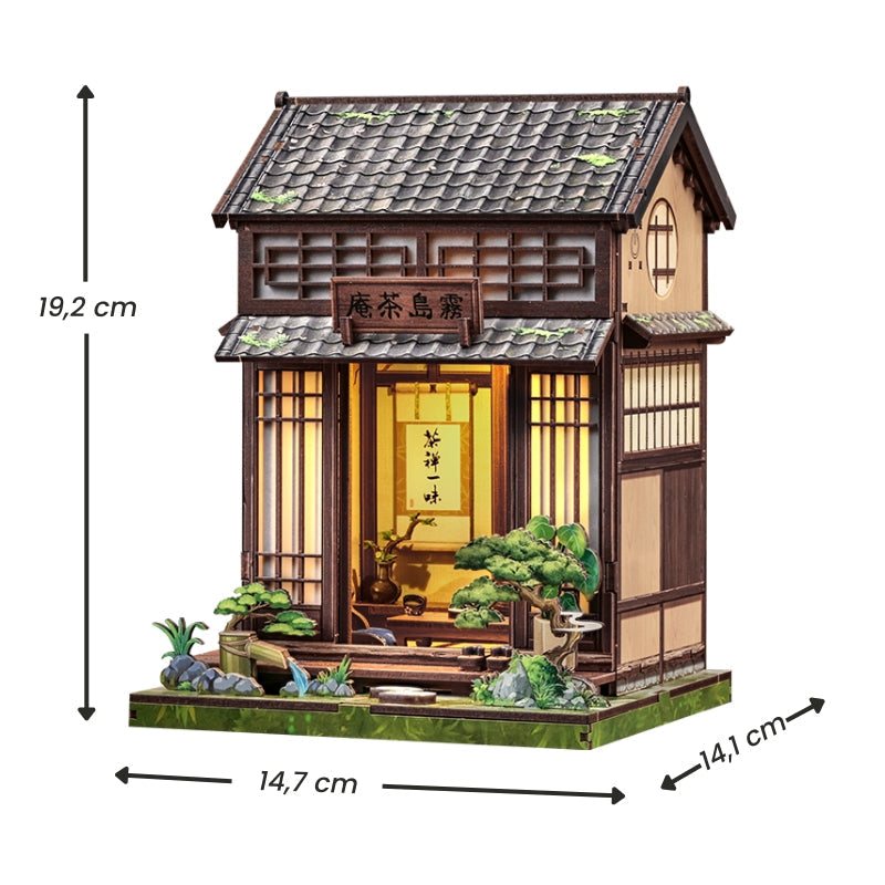 Japanisches Holz-Miniaturhaus-Bausatz Kirishima Cha-An
