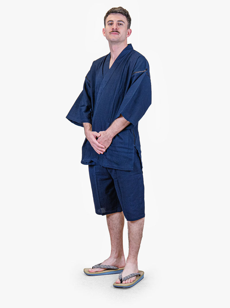 Japanisches Jinbei Herren – Marineblau