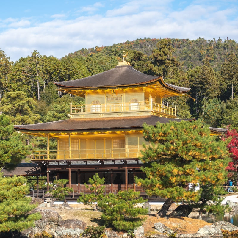 Japanisches Miniaturmodell - Goldener Pavillon von Kyoto