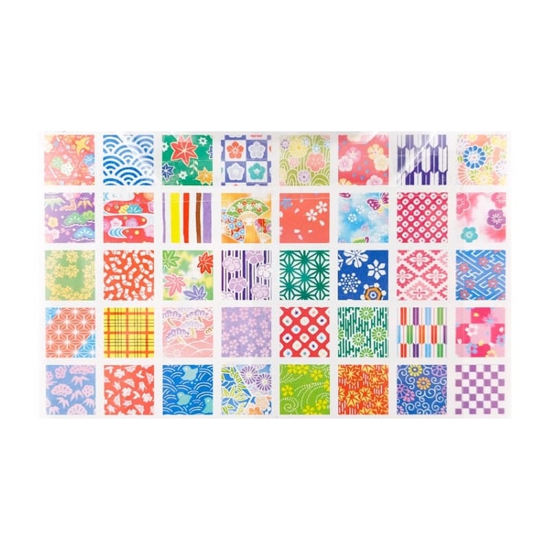 Japanisches Origami-Papier - 40 Motive - 15x15 cm