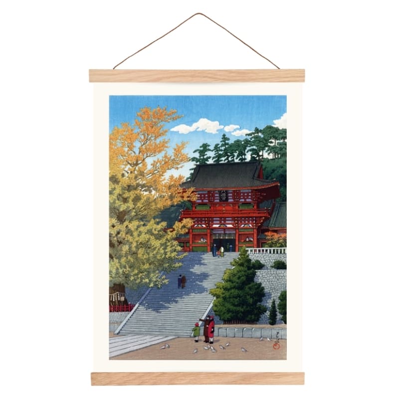 Japanisches Poster - Schrein Kamakura A3