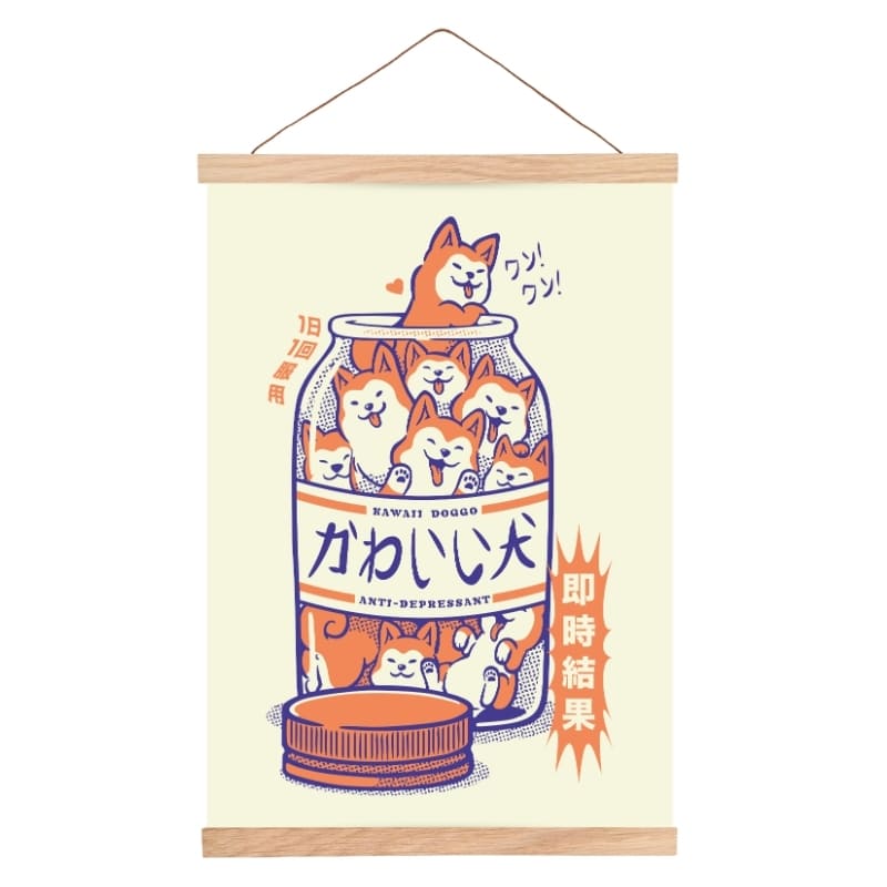 Japanisches Poster Shiba A3