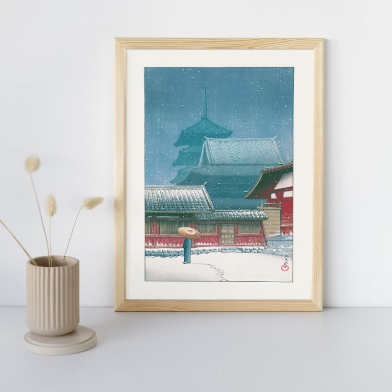 Japanisches Poster - Tempel Tennoji A3