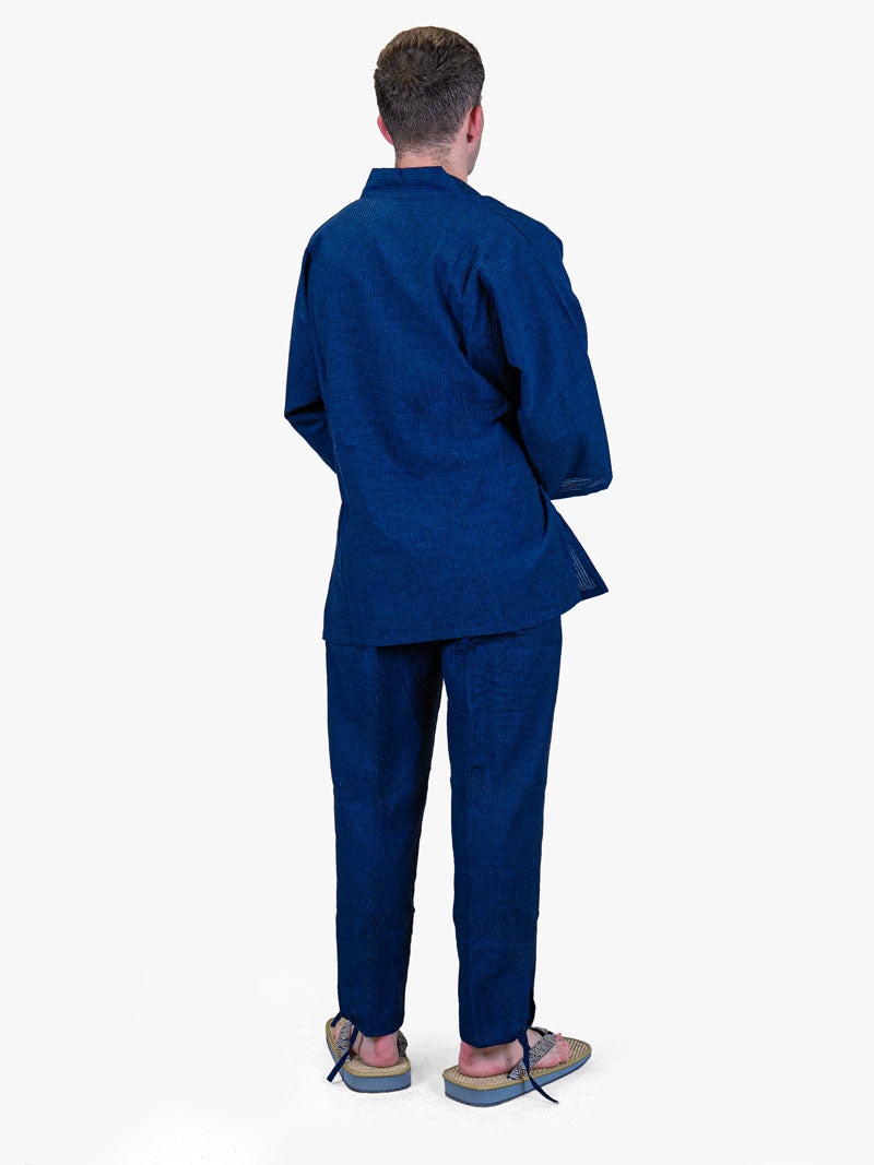Japanisches Samue Herren – Marineblau Sommer