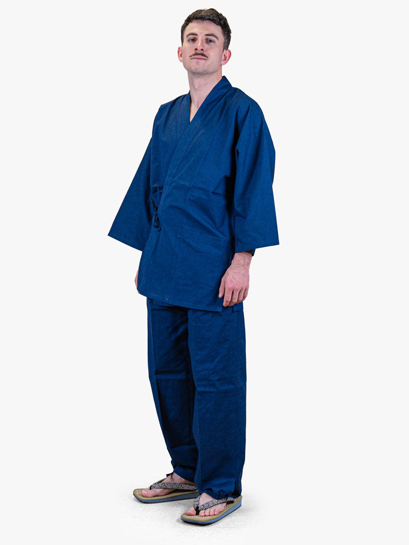 Japanisches Samue Herren – Marineblau Übergangszeit