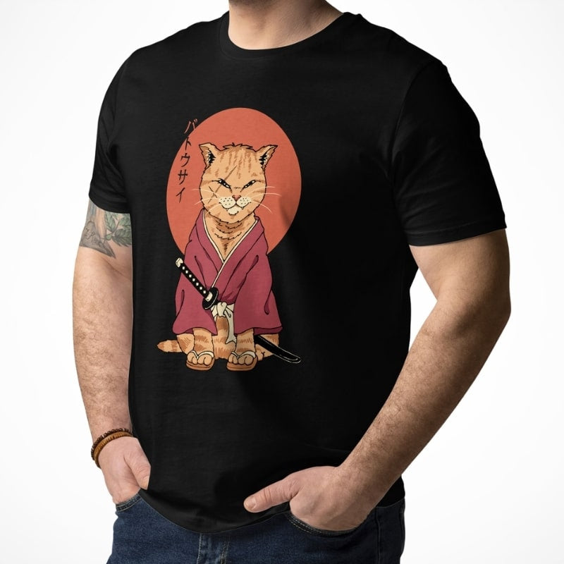 Japanisches T-Shirt Neko Battosai